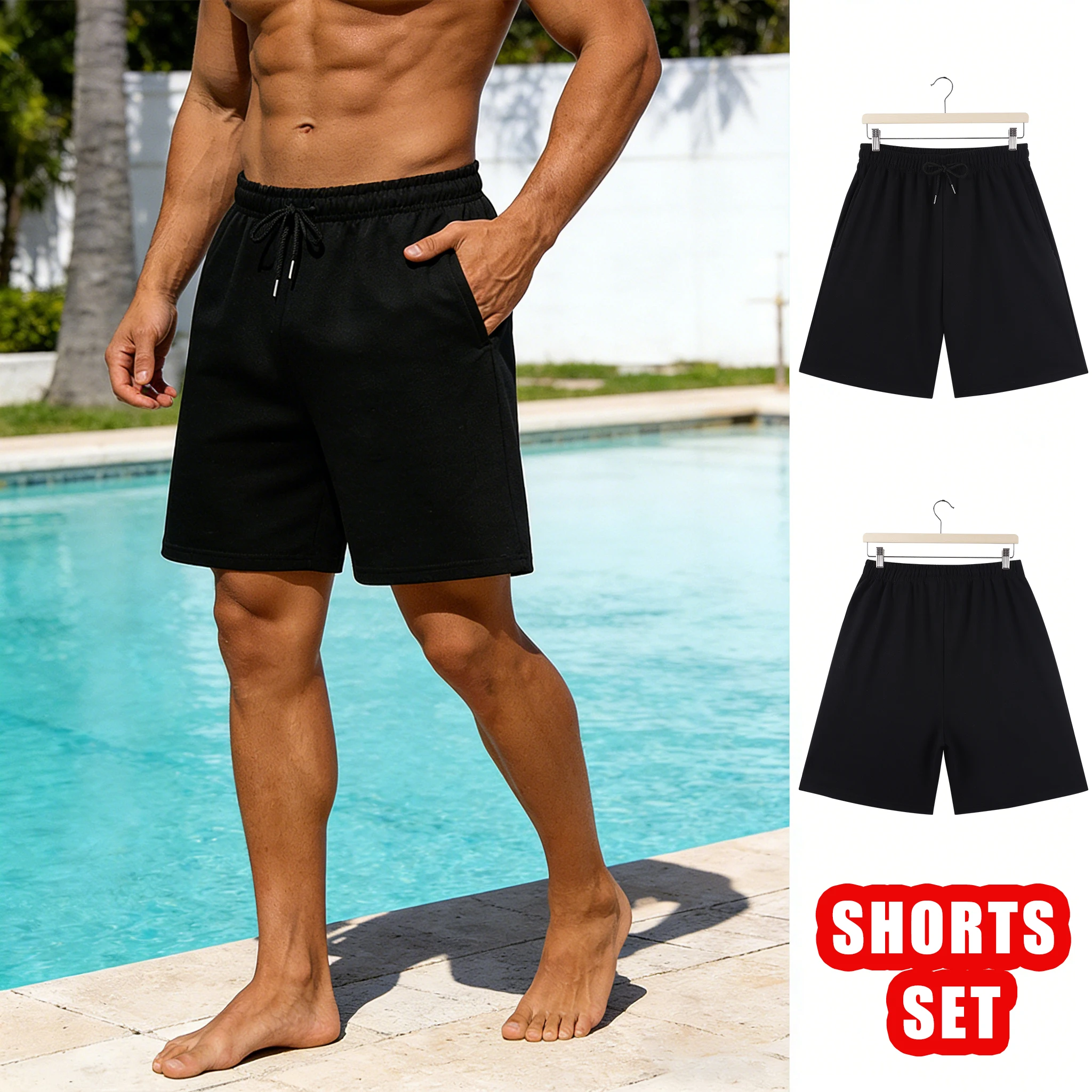 

Swimming Trunks Men Drawstring Wide-leg Pants Fashion Breathable Summer Vintage Shorts Unisex Comfortable All-match Runningwear