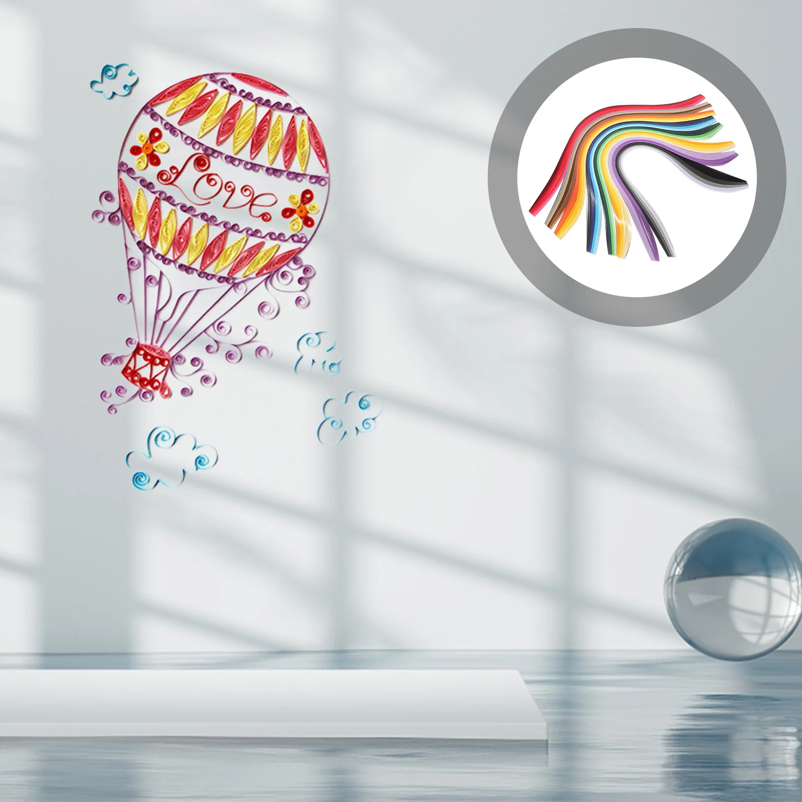 

8 Bags Rainbow Quilling Paper Strips DIY Handicraft Material for Card Making Scrapbook Ornament Craft Set Paper Filigree Kits