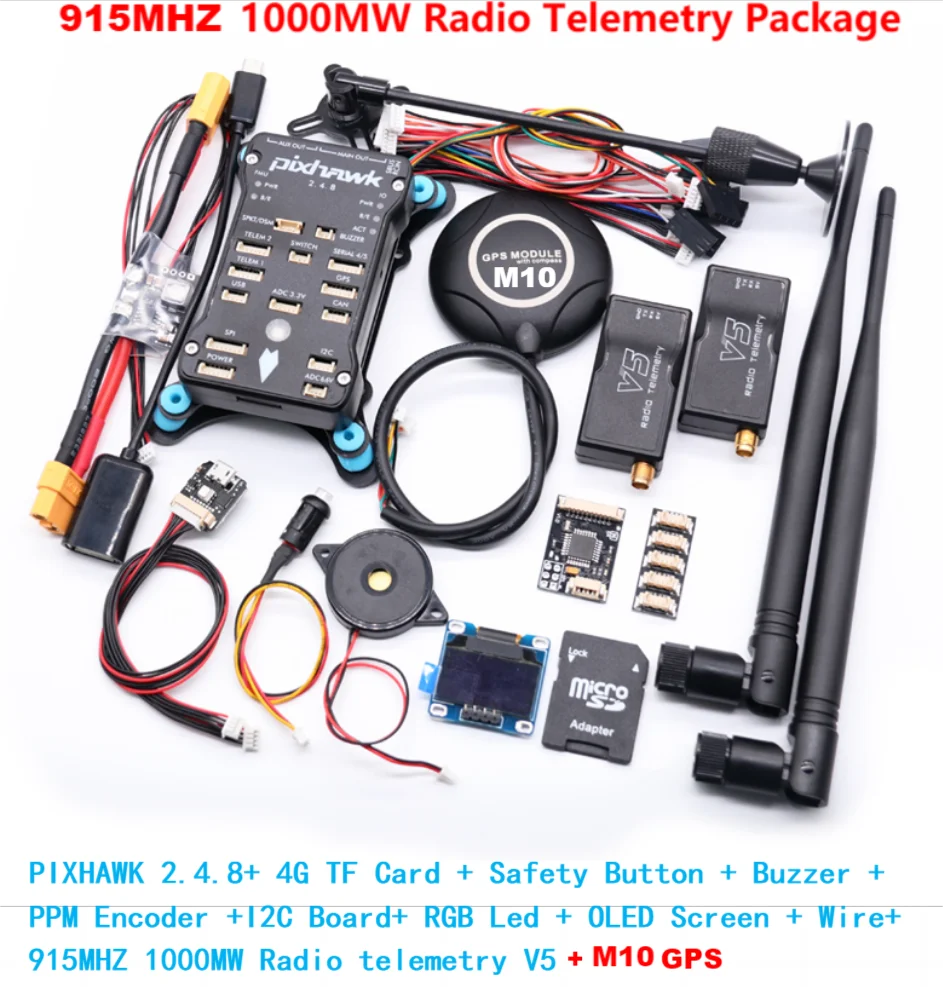 Rctosky PixHawk PX4 M10 GPS PIX 2.4.8 32 Bit Flight Controller With Autopilot Safety Switch Buzzer PPM I2C Quadcopter Ardupilot