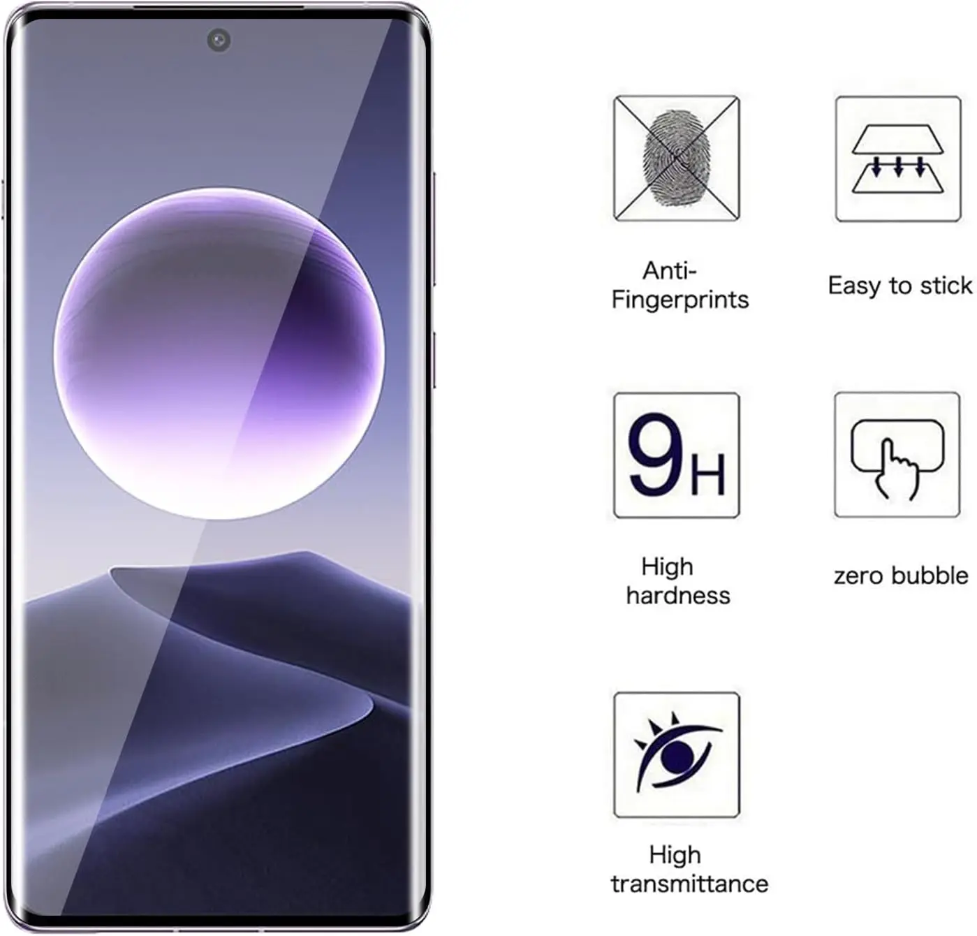2/4 قطعة واقي شاشة عالي الدقة لهاتف Xiaomi POCO X7 من الزجاج المقسى