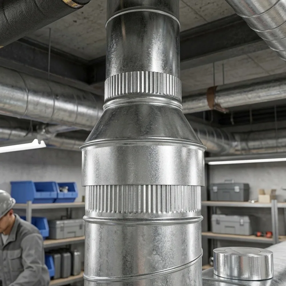 Duct Reducer 6 Inch to 4 Inch Galvanized Steel Air Duct Adapter for HVAC Fan Dryer Vent and Portable AC Hose Connection