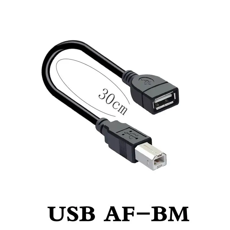 USB Female to Printer Square Port B Male Adapter A Type to B Type BM Male to 2.0 Device Adapter Interface Conversion