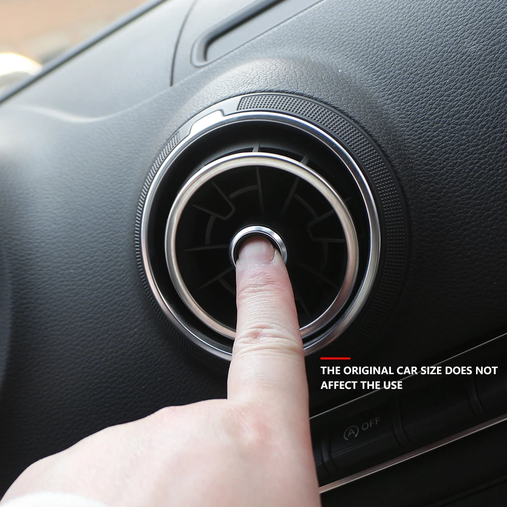 

Автомобильный кондиционер, вентиляционное кольцо, накладка для Audi A3 8V 2013-2019, аксессуары для внутренней центральной консоли, наклейки, декоративная отделка