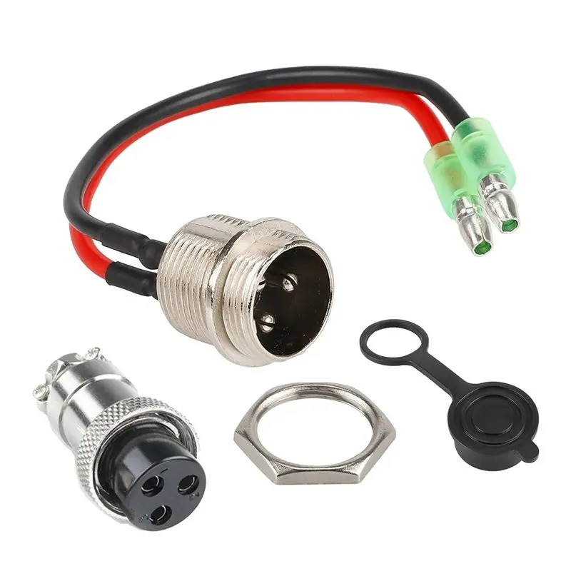 

Y49A-GX16 для самокатов Kugoo/Dualtron Mini: 3-контактный разъем для зарядки, кабель для зарядки, авиационный порт