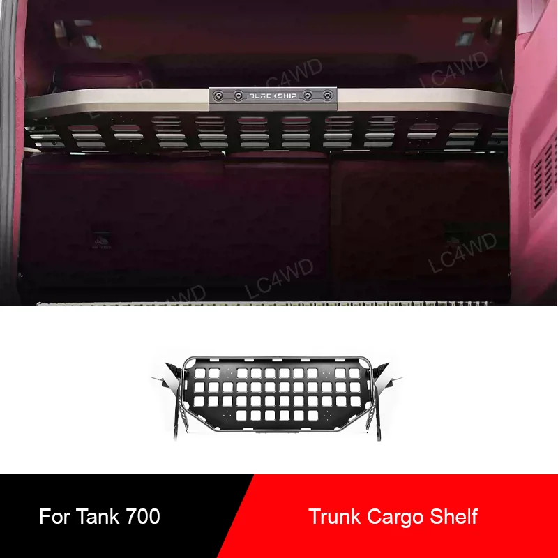 Off Raod 4X4 Interior Accessories Aluminum Alloy Rear Trunk Cargo Shelf Layered Storage For GWM Tank 700