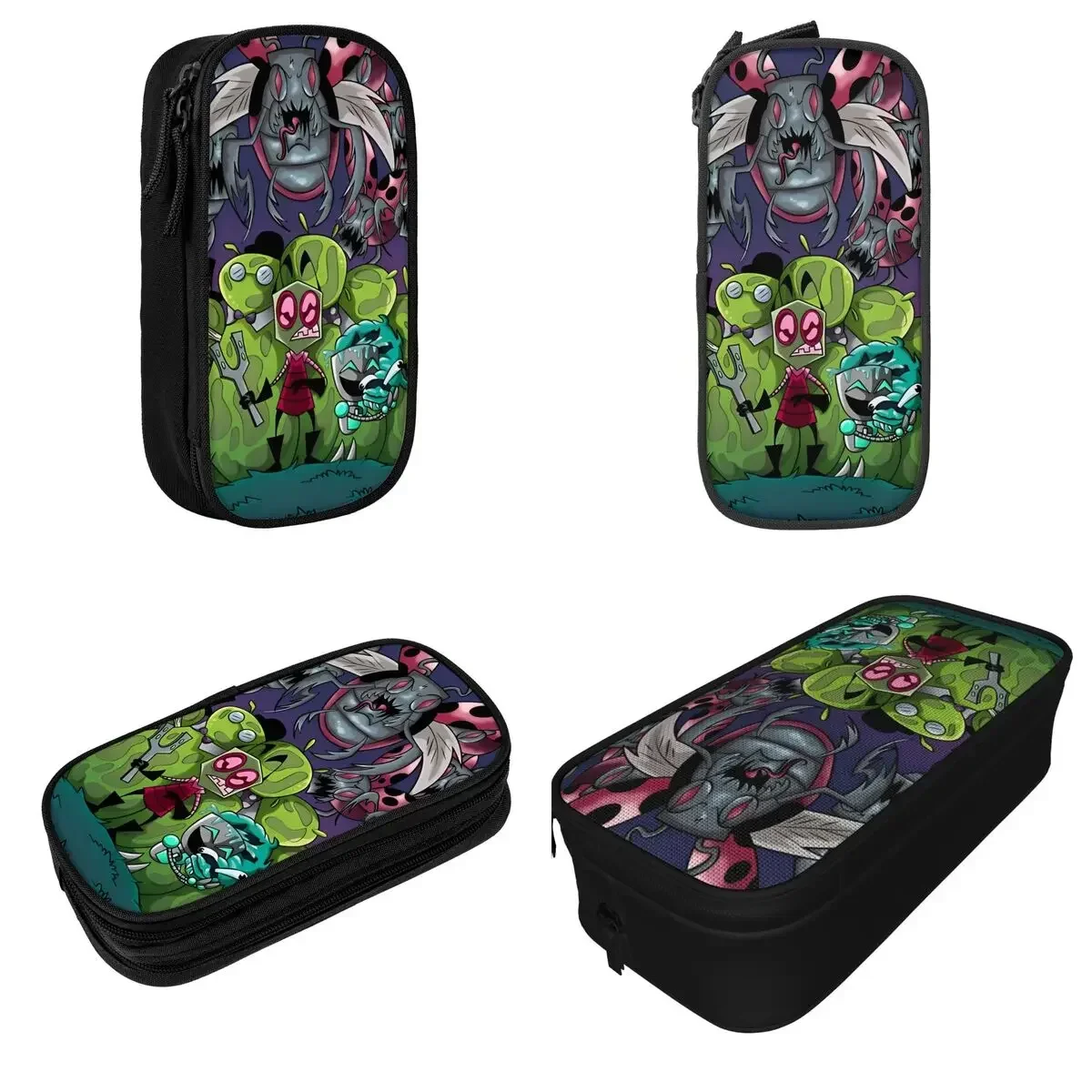 

Invader Zim And Gir Cartoon Pencil Case Pencilcases Pen for Girls Boys Big Capacity Bags School Supplies Zipper Stationery