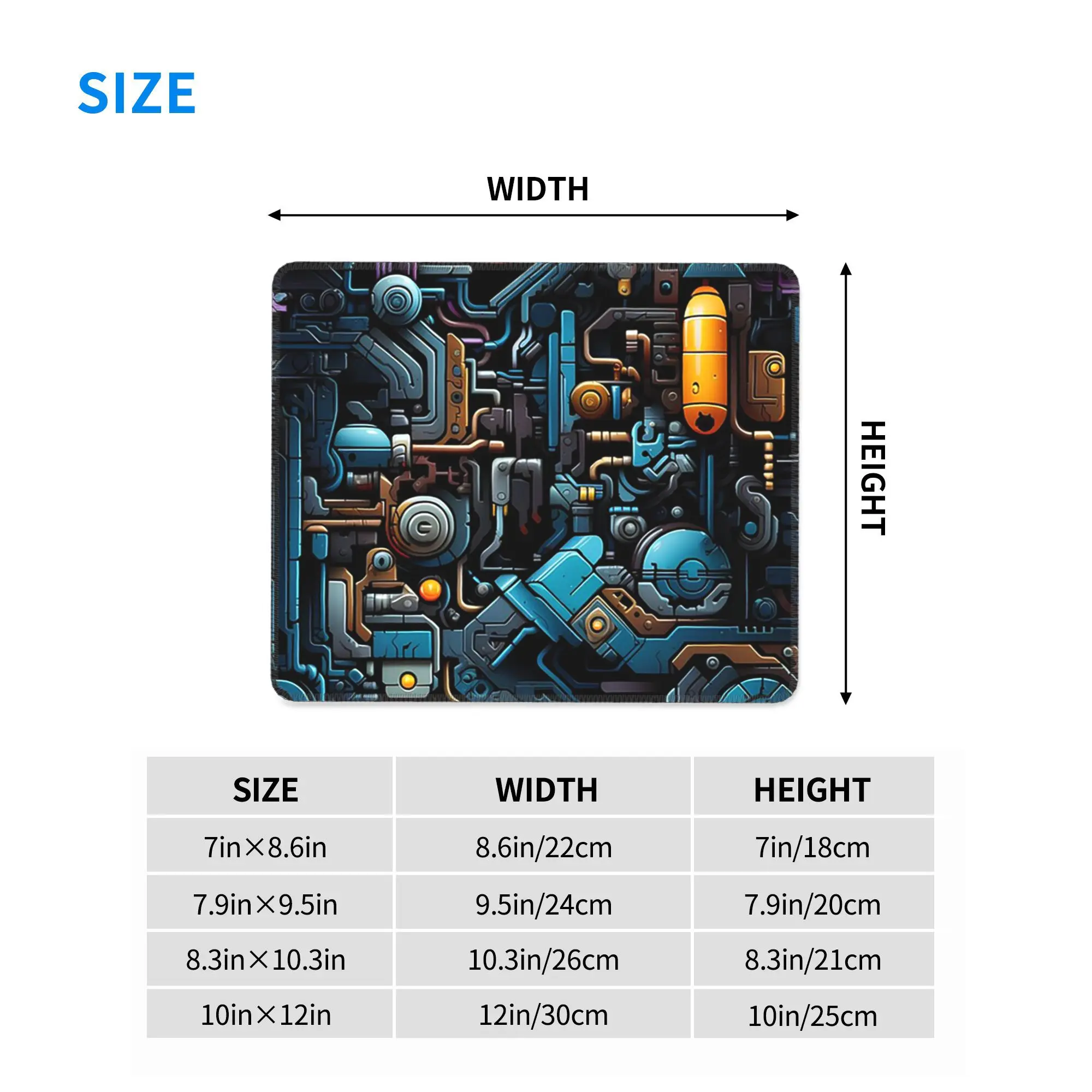 Steampunk Circuitry Dreams ماوس الوسادة الكمبيوتر لوحة المفاتيح ماوس حصيرة الألعاب الكمبيوتر المحمول حصيرة مكتبية اكسسوارات المكتب الجدول الحصير