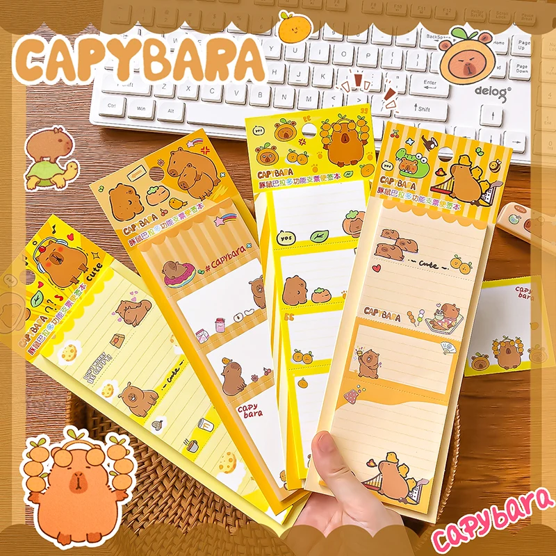 journaling supplies  Aesthetic Office accessories to do list Scratch paper Kawaii Stationery supplies capybara Notepad memo pad