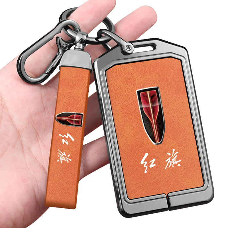 

Zinc Alloy KeyCover for Hongqi HS5/HS7/H5/H7 NFC Card , Heavy Duty Metal Protective KeyCase Shell with Keychain Keybag