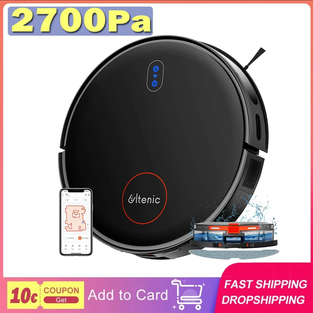 Ultenic D6S Gyro Robot aspirapolvere 3-in-1 Sweep Vacuum Mop 3000 aspirazione 4 modalità di pulizia
