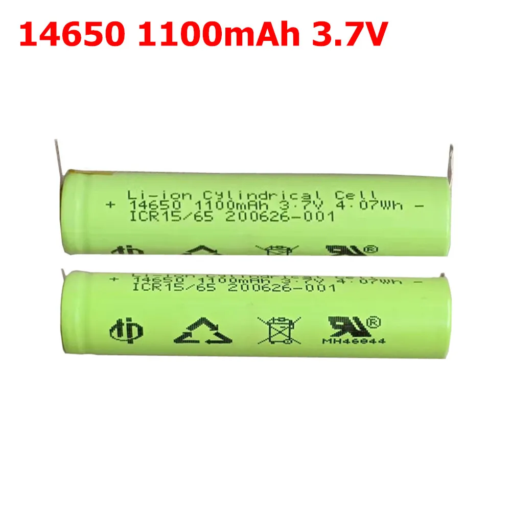 3.7V 14650 Replacement Battery For SOOCAS V1 V2 X3 X3U X5 D2 D3 Sonic Electric Toothbrush with soldering tabs for led flashlight