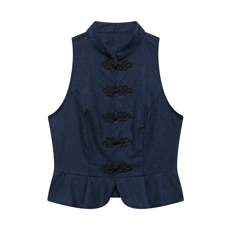 Women's Shirt 2026 New Summer Linen Rope Knot Short Skirt Hem Sleeveless Top for Women Elegant Chic Resort-style Ladies Vest Top