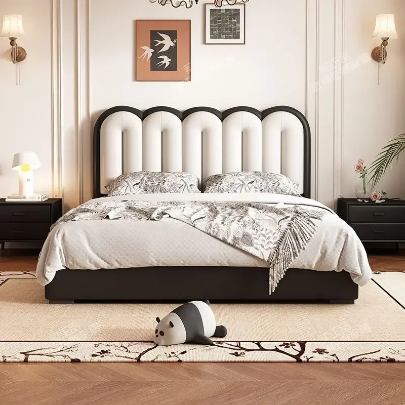 

French cream wind yoyo bed girls bedroom Internet celebrity creative storage bed master bedroom soft bag double