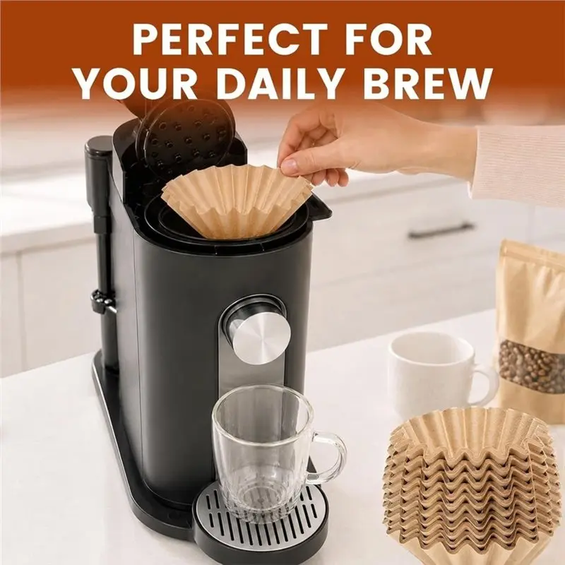 2026 Trend Unbleached 1-2 Cup Small For Coffee Filters- 200 Count Basket Paper Compatible For Coffee Makers