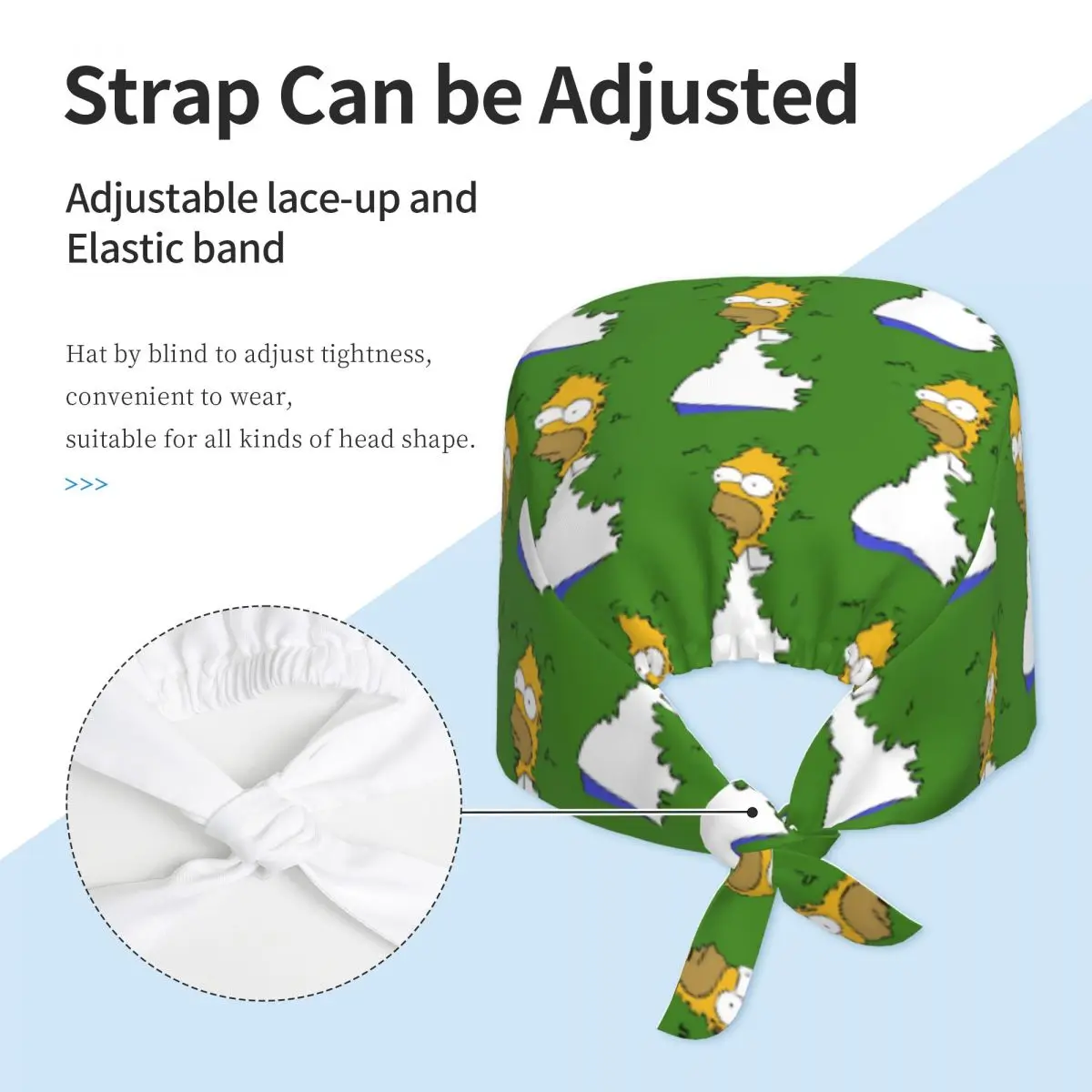 مخصص سمبسنز تنظيف قبعة العمل مريحة الرجال النساء الرسوم المتحركة المسرحية الهزلية فرك قبعة الجراحية قبعة ممرضة الدعك قبعة لطبيب الأسنان #3