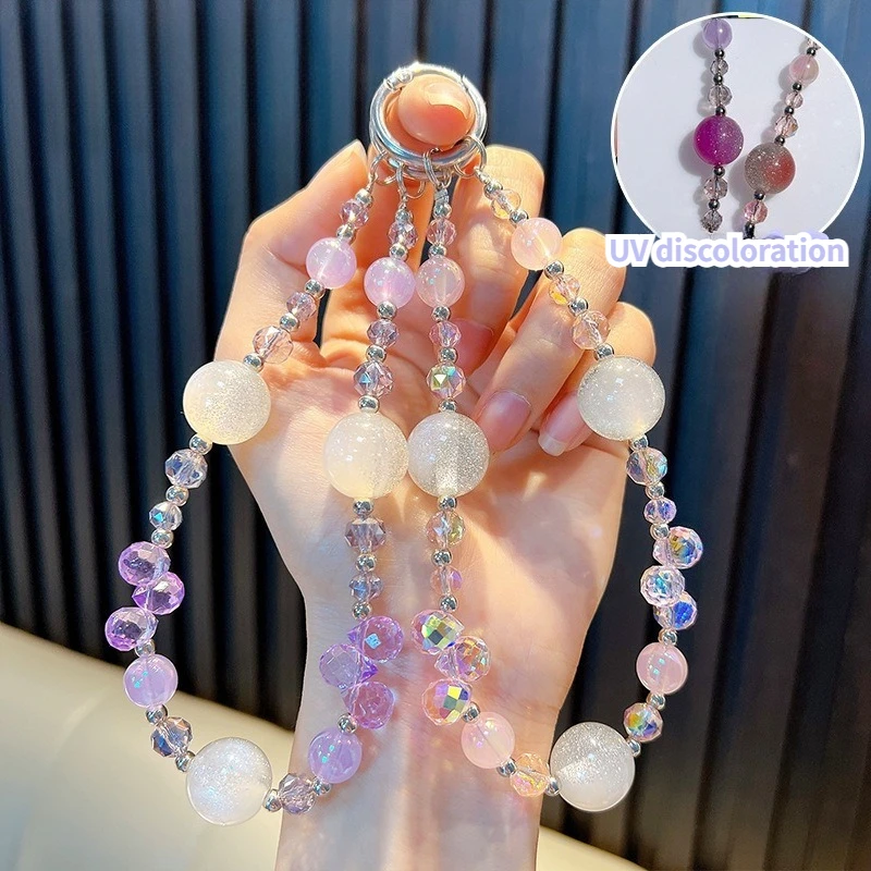 

Luxury Glitter Crystal Diamond W/Card Wrist Strap Phone Charm Keychain Hanging Anti-lost Rope Chain Lanyard Pendant Jewelry Gift