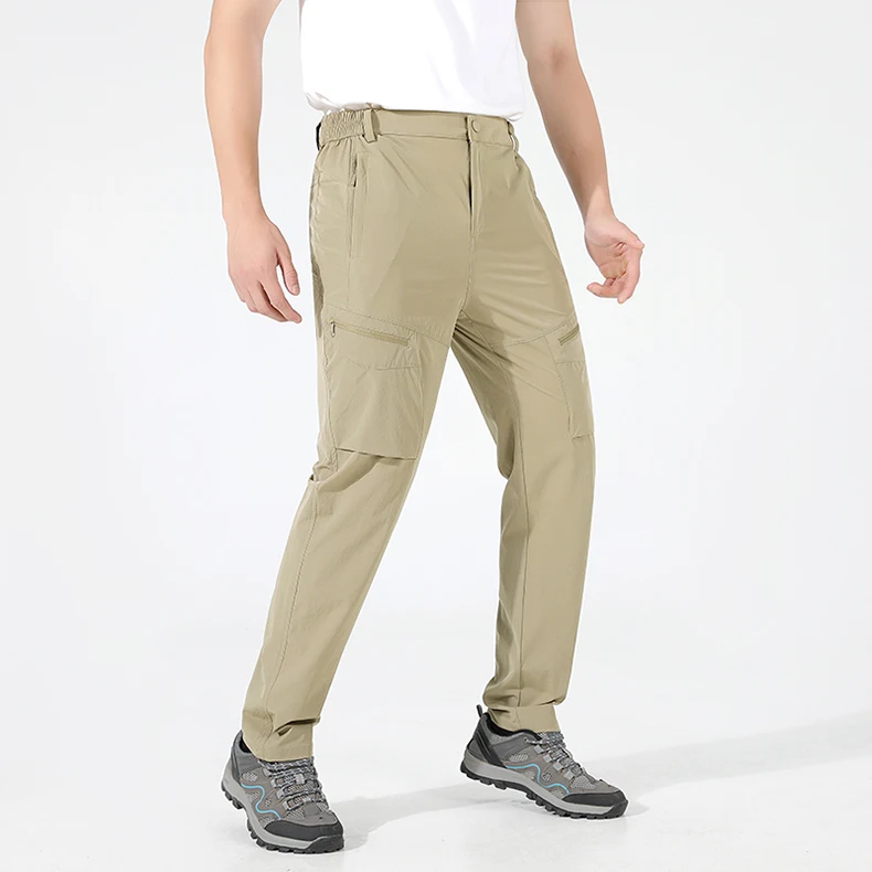 EUMERGX Herren-Sommer-Wanderhose, schnell trocknende, wasserdichte Cargohose, Outdoor-Stretch-Berghose für Camping, Klettern – Detail 26