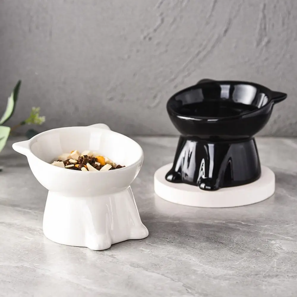 

Food Dispenser Ceramic Cat Bowl Cute Creative Pet High Foot Bowl Anti Tipping Large Capacity Dog Food Feeding Basin Kitten Puppy