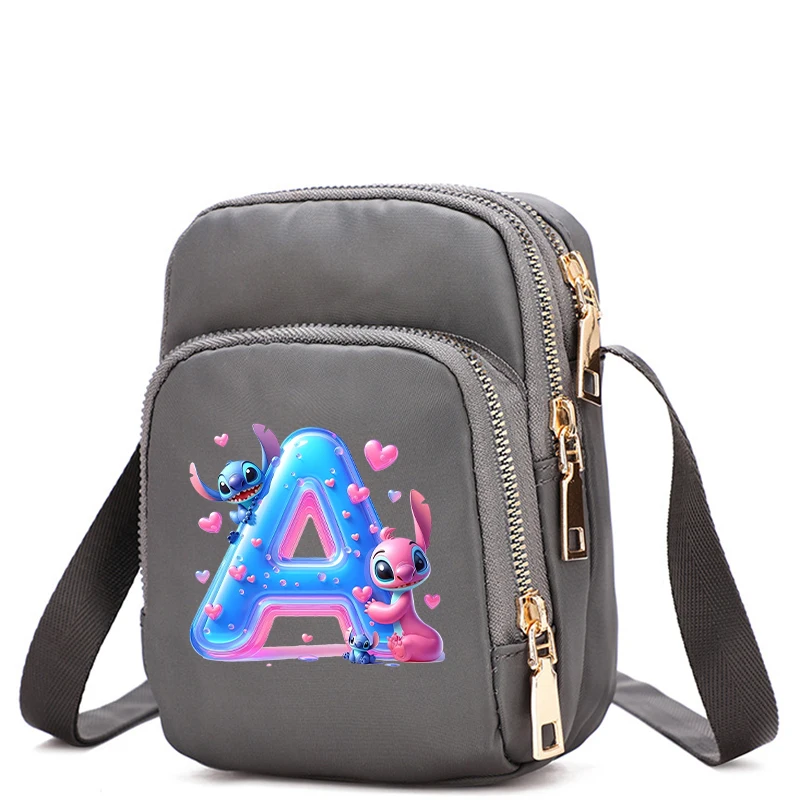 

Stitch Bag Letter ABCD Name Combination Women Shoulder Bags Tote Bag Female Casual Cartoon Underarm Phone-Bag Collocation Trendy