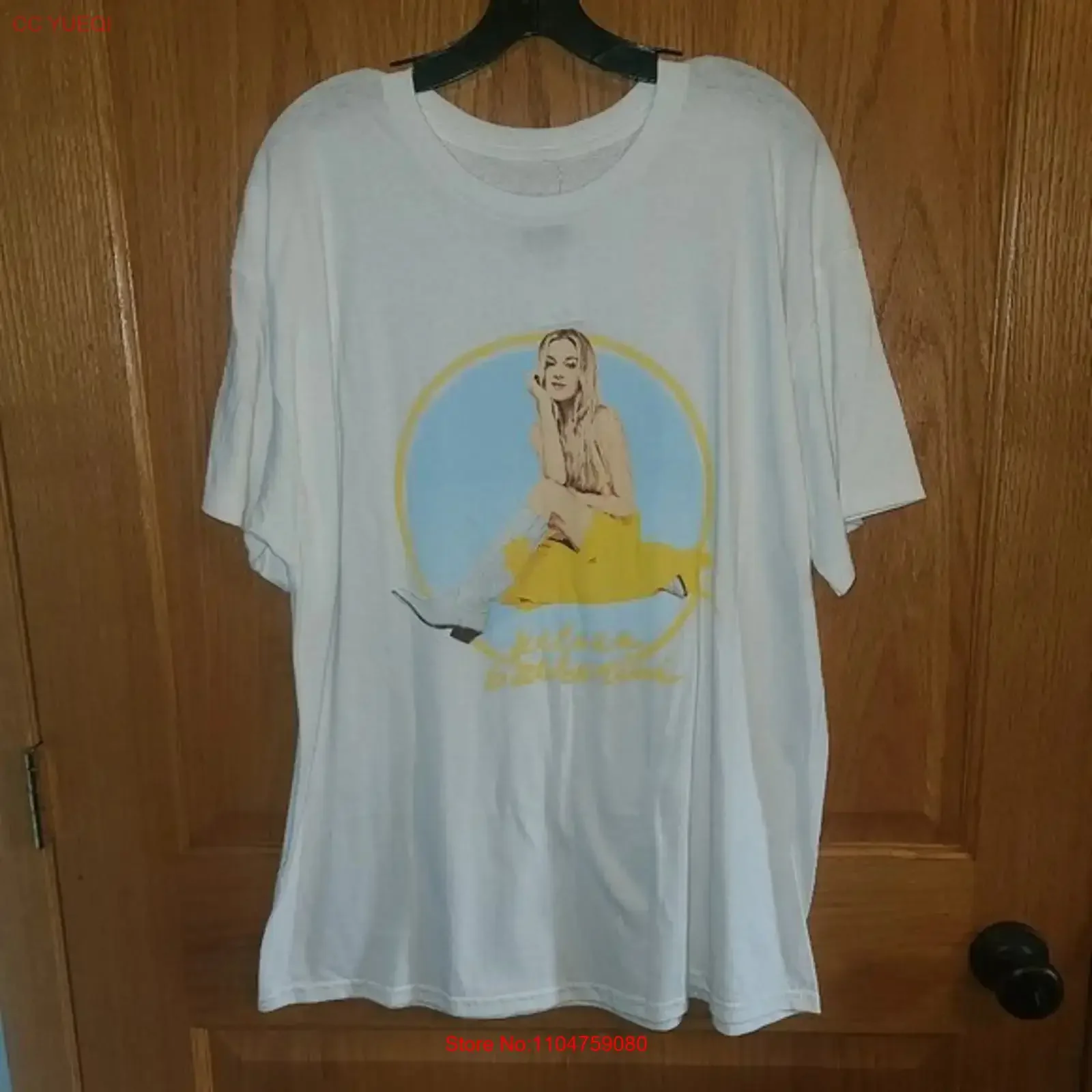 Camiseta Oversize para Mujer Kelsea Ballerini, Rue21, Blanca, Talla XL, Nueva con Etiqueta, Estilo Vintage, Lavada, Elástica, Ropa de Diseñador, Elegante y Suave