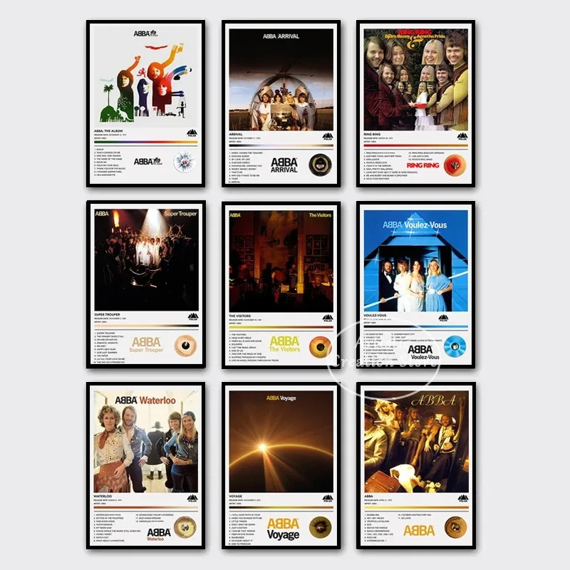Cubierta de álbum de Abba de banda pop sueca, Impresión de lienzo, arte de pared, imagen, sala de estar, dormitorio, club, decoración del hogar, regalo