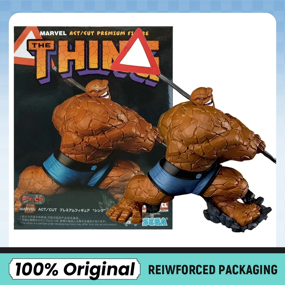 В наличии: Оригинальная коллекционная фигурка SEGA Marvel Act Cut Fantastic Four The Thing, модель аниме-персонажа, игрушка, украшение, подарок
