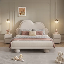 Small Double Children Beds Younger Girls Luxury Children Beds Boys Wooden Floor Modern Letto Bambini Kids Furniture YN50CB