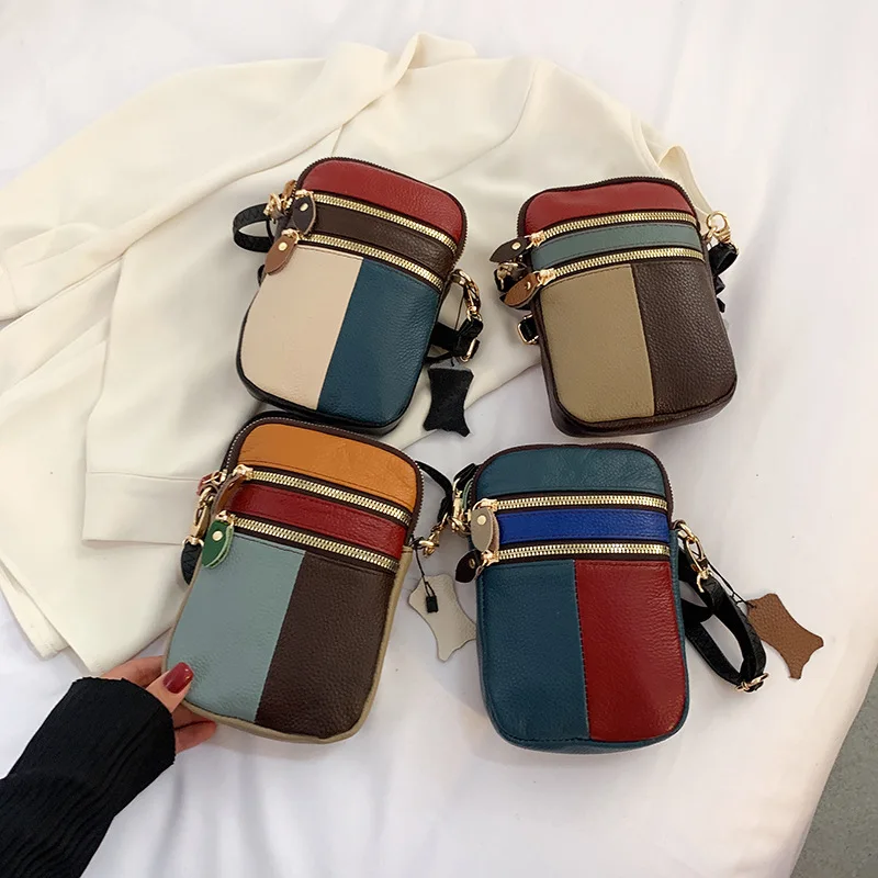 Mode Dames Handtassen Mini Schoudertassen Kleine Crossbody Tassen Lederen Rits Telefoon Pols Tas Vrouw Tasje