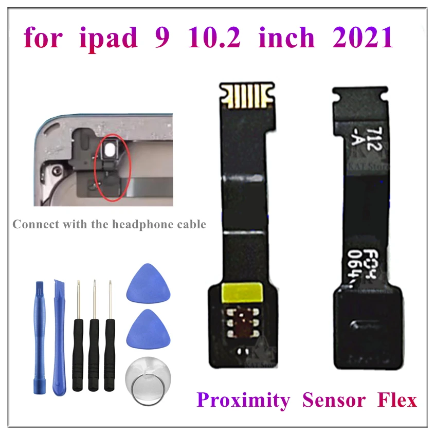 1Pcs Proximity Sensor Flex Cable Connect With The Headphone Jack Cable For iPad 9 9th Gen 2021 10.2 Inch Replacement Parts