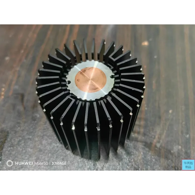 

1pcs 69x60mm Copper Heart Black Round LED Heatsink Aluminium Radiator Replaceable Accessories