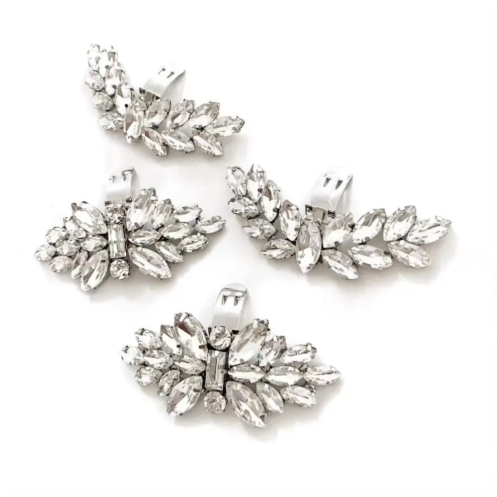 1PC Removable Lady Shoe Clips Wedding Bride Shoes Decoration Women High Heel Charms Jewelry Rhinestones Crystal Shoes Decoration image 6