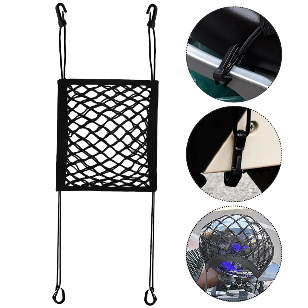 Porta rete per bagagli per moto Borsa portaoggetti in rete per scooter per bici Borsa per rete elastica in rete per scooter per bici da carico Accessori per riporre moto