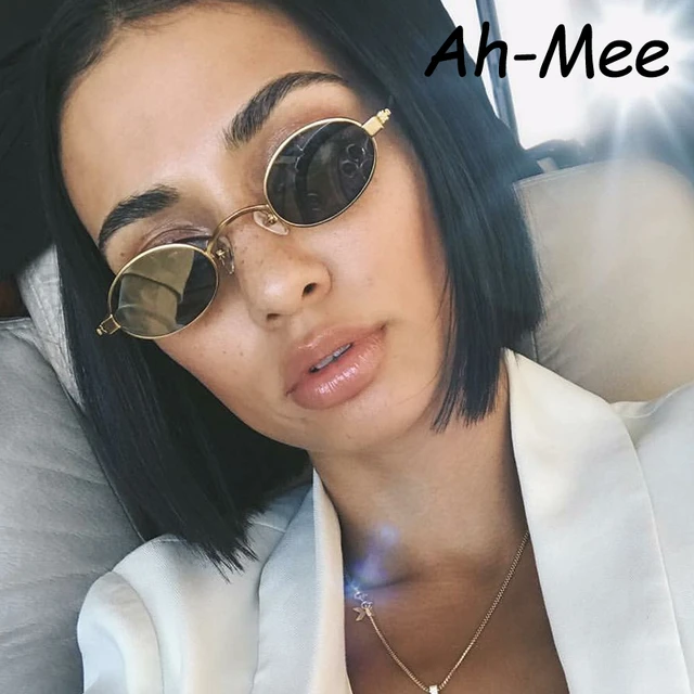 Retro Small Oval Sunglasses For Women Unisex Metal Frame Vintage Brand Designer Color Lenses Sun Glasses UV400 AliExpress