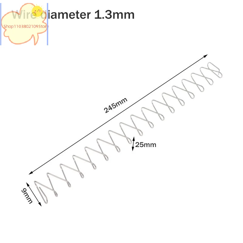 【HT】【HT】1.3*9*25*245MM Rectangular Springs Flat Spring Stainless Steel Fatigue Resistant Square Compression Spring Sofa Spring