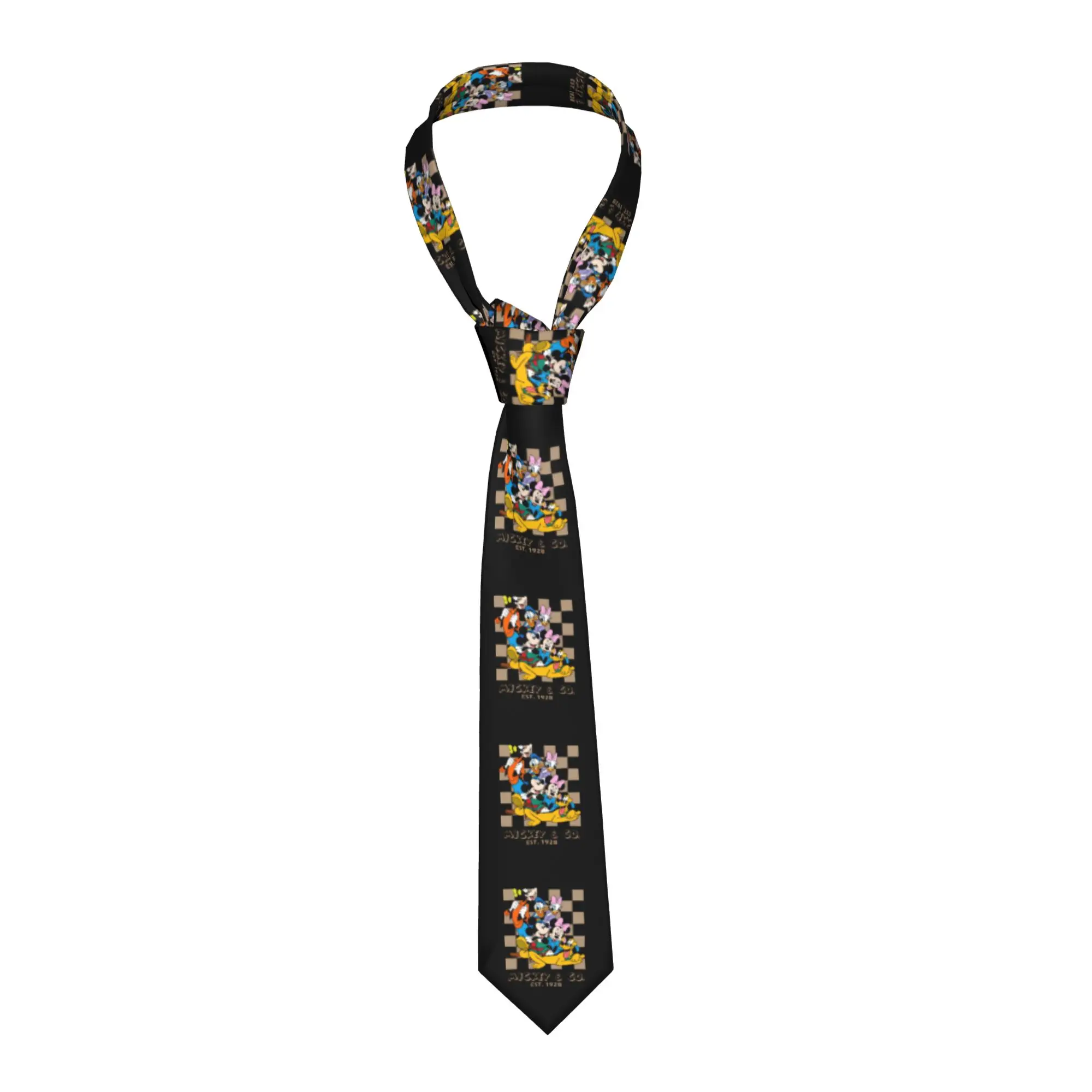 

Модные галстуки с Микки Маусом и друзьями из серии «Чудесный мир Микки Мауса» для офиса, индивидуальные мужские галстуки с мультяшными персонажами