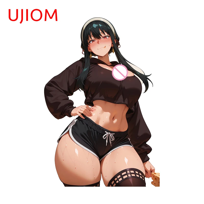 UJIOM Yor Forger Alluring Big Breasts Graphics Wall Sticker Popular Funny Scratch Proof Decal Unique Bedroom Bathroom Decor