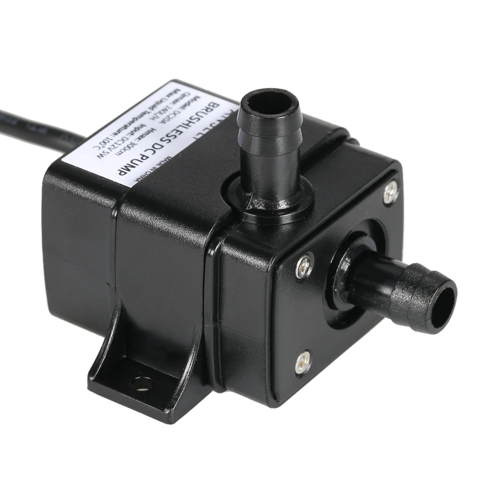 Ultra-quiet Mini DC12V Brushless Water Oil Pump Waterproof Submersible Fountain Aquarium Circulating 240L/H 5W Lift 3M 0~100℃