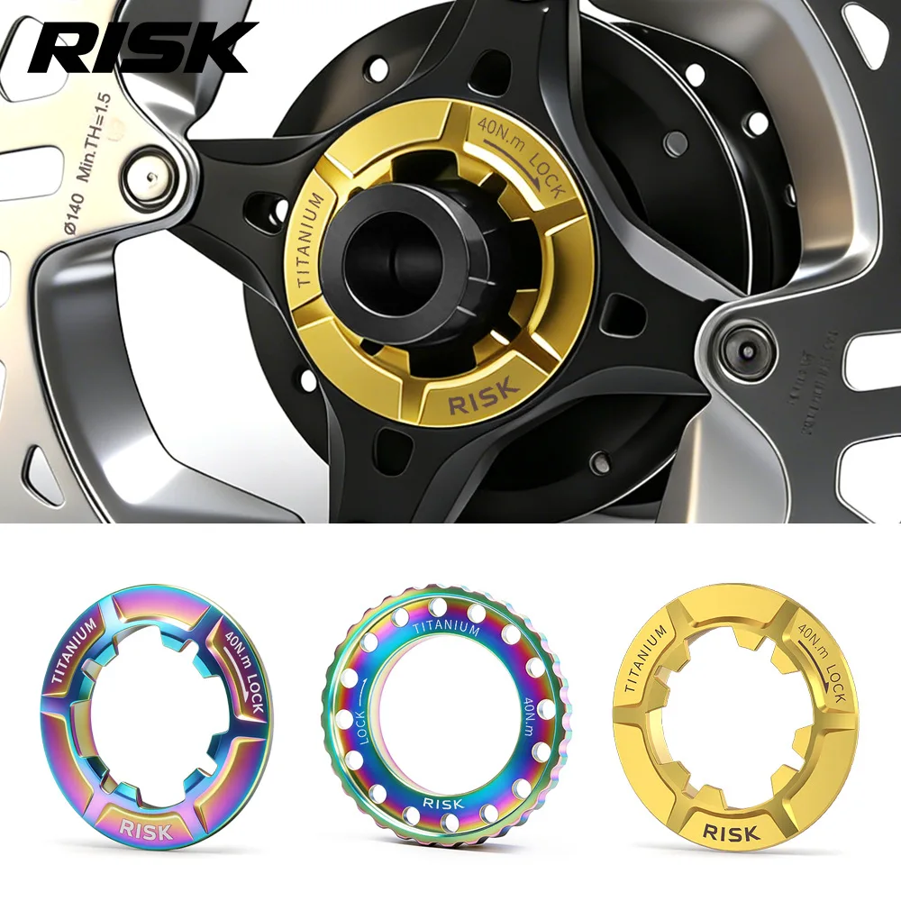 

RISK Road Bicycle Titanium Alloy Medium Lock Cover Inner Outer Disc Brake Disc Gland Flower Drum Installation Cover