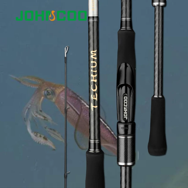 JOHNCOO Wędka Egi o wysokiej zawartości węgla Wędka do przynęty na kalmary Wędka spinningowa 832M/832ML Pe 0,4-1,0 Rozmiar kałamarnicy # 2-4/ # 2-3.5 Super lekki i czuły