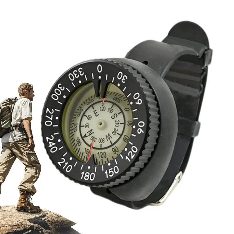 

Compass Watch Marine Navigation Tool Portable Precise Luminous Compass For Backpacking Kayak Orienteering Diving Survival