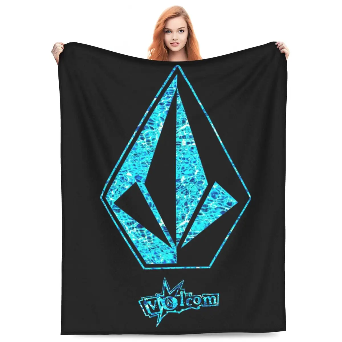 V-Volcom Logo Blanket Flannel Sofa Throw Blanket Breathable for Couch Bedding Outdoor Throws Bedspread Quilt