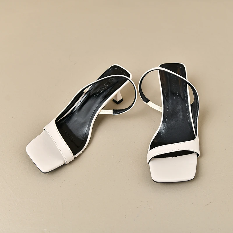 Women's Summer New Fashion Square Toe Simple Solid Color Sandals Outdoor Open Toe Casual Banquet Party Women's Sandals view 2