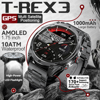 New 1.75''AMOLED Screen Smart Watch Men 10ATM Waterproof Compass GPS Smartwatch 1000mAh Large Battery Sports Bracelet For HUAWEI