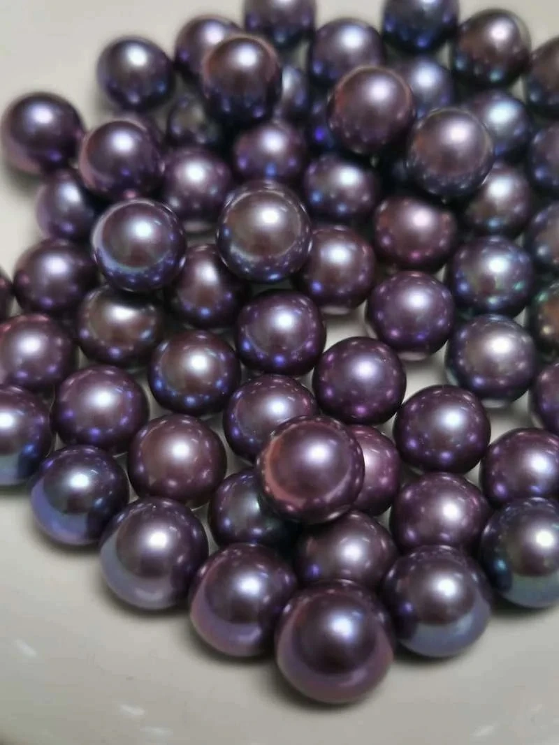 Huge Charming 11-12mm Natural Purple Loose Pearl Genuine Jewelry Undrilled