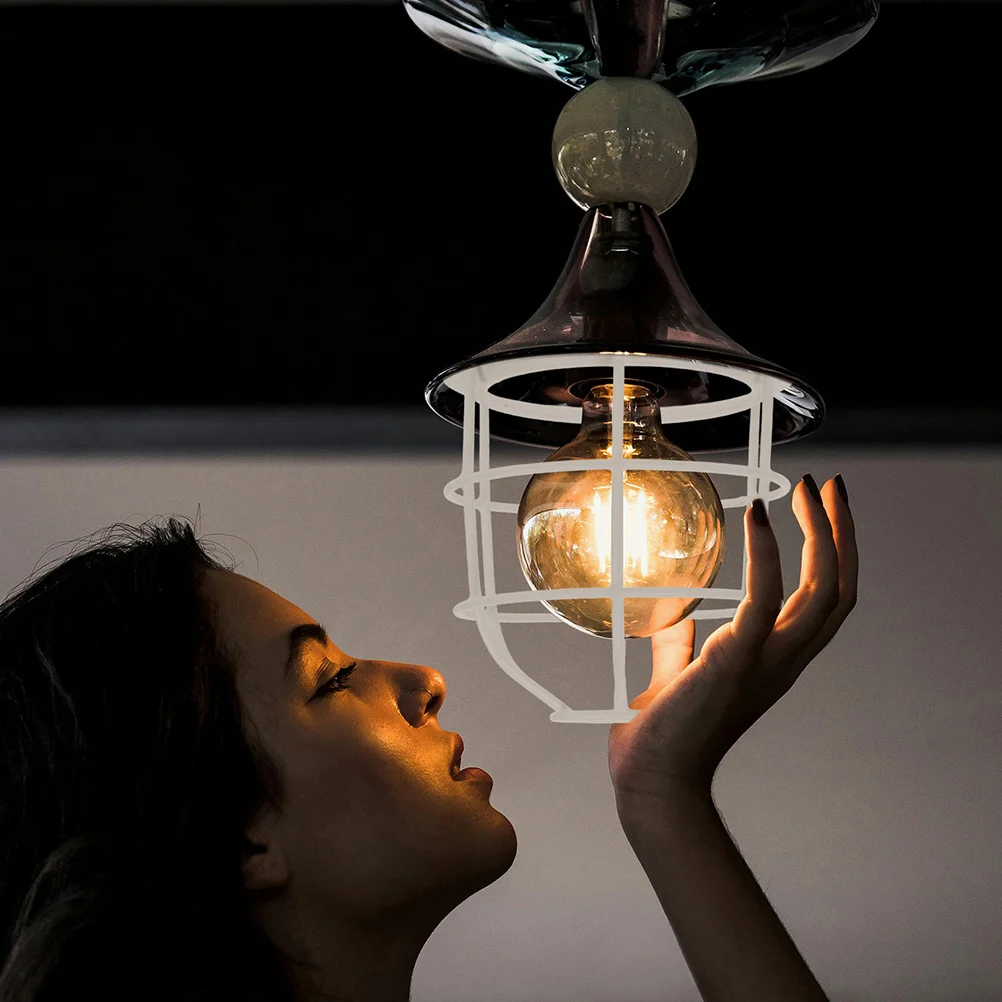 

2pcs Metal Lamp Shade Industrial Light Bulb Cage Guard With Enhanced Protection For Protective Lighting Cage