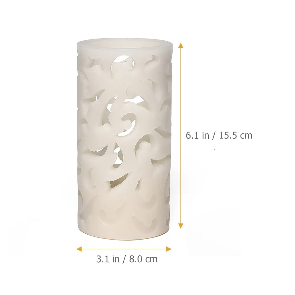 LED Electronic Hollow Light Flameless Decorative Lamp Perfect for Party Wedding Festival Warm Atmosphere Artificial