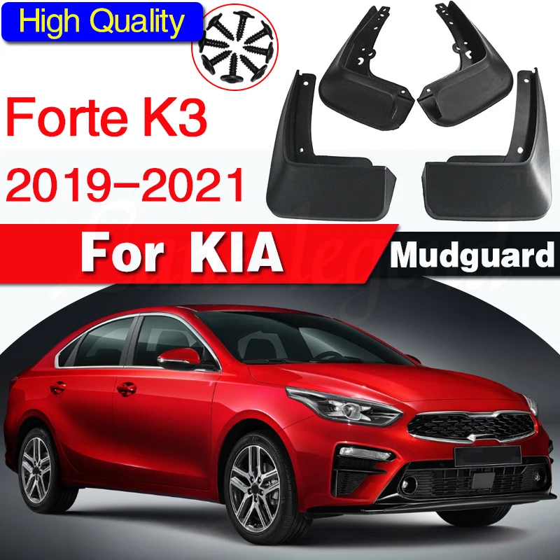 4pcs Set For Kia Forte Cerato K3 BD 2019 2020 2021 Fender Mud Flaps Splash Guard Flap Mudguards Accessories Front Rear