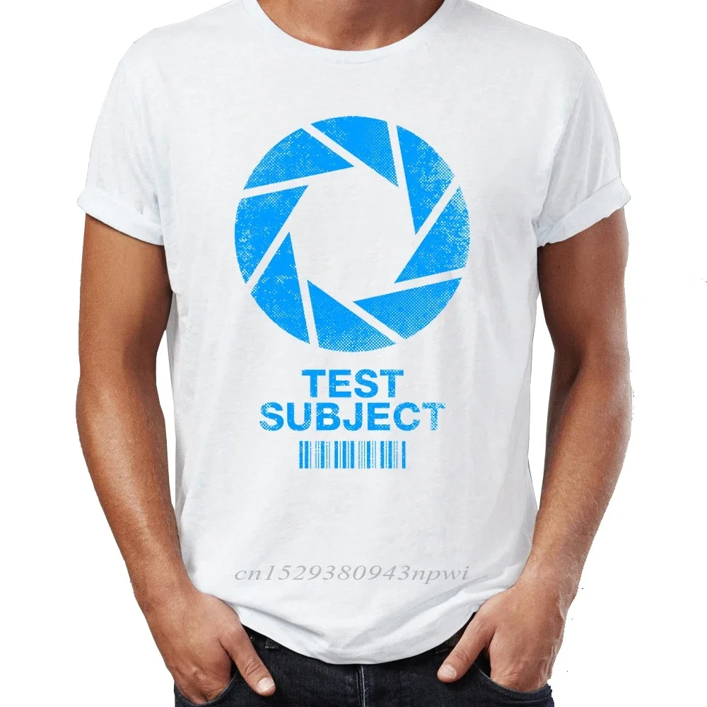 Men's T Shirt Portal Aperture Science Gaming Gamer Artwork Awesome Mens Tshirt Hip Hop Streetwear New Arrival Male Clothes