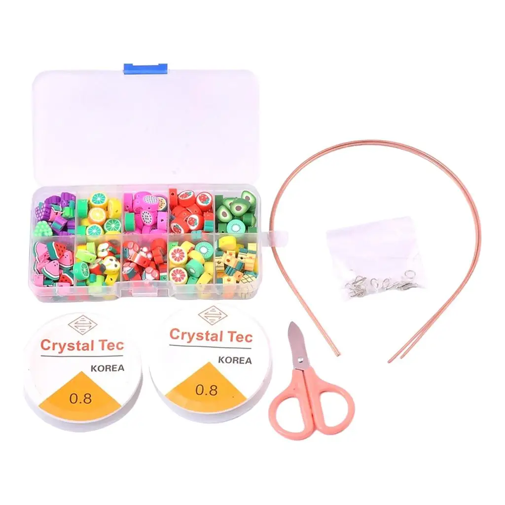 150Pcs Fruit Beads Handmade 10 Clay Charms for Earring Craft Making Supplies DIY Jewelry Making Hair Accessories Families