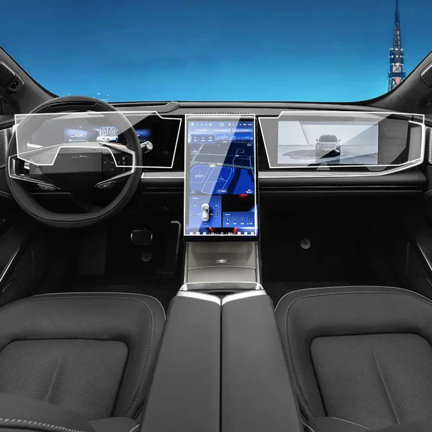 

For HiPhi Y Tpu Transparent Protector Film Car Interior Interior Sticker Center Control Navigation Screen Door Car Accessories